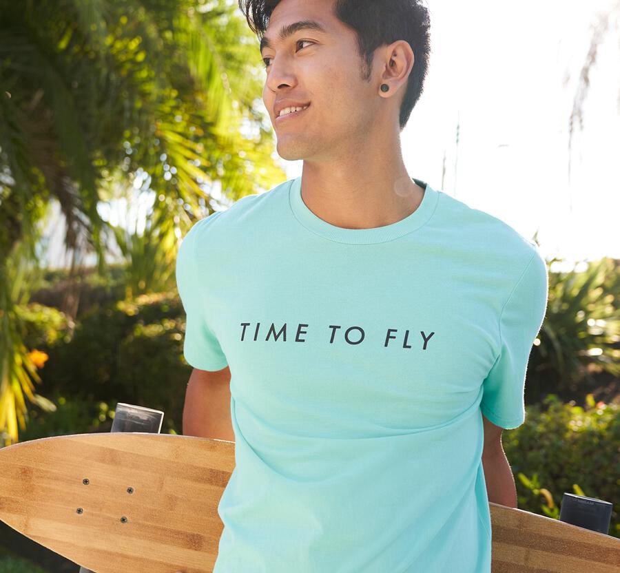 Hoka One One Mens Tee - Brand - Mint - GFRV06354